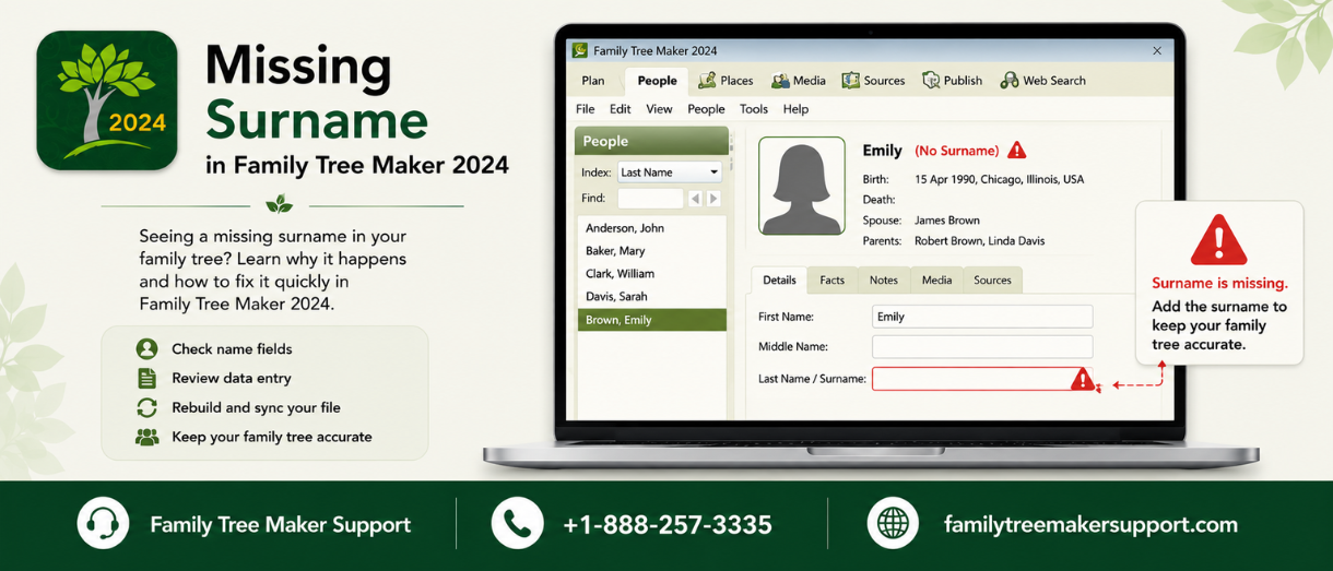 missing surname in FTM 2024