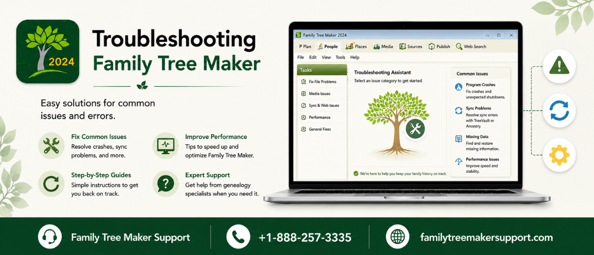 Troubleshooting Family Tree Maker