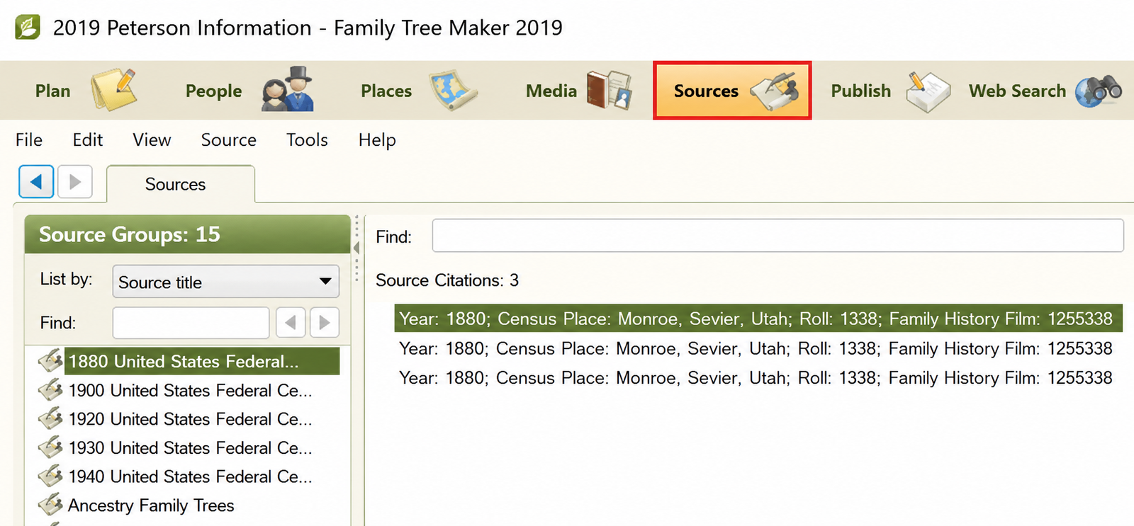 sources workspace