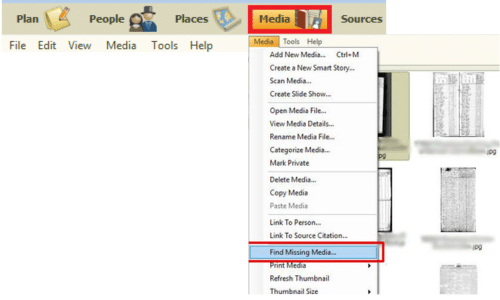 Find Missing media File