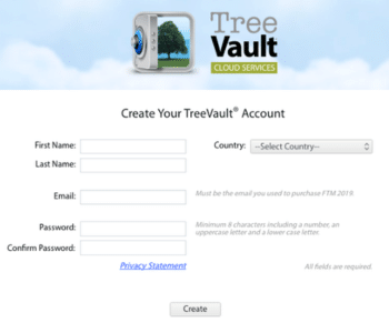 create treevault account